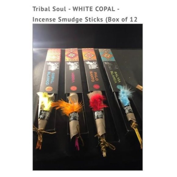Premium Tribal Soul Incense White Copal  Smudge Stick Box 15 Grams - Picture 3 of 3